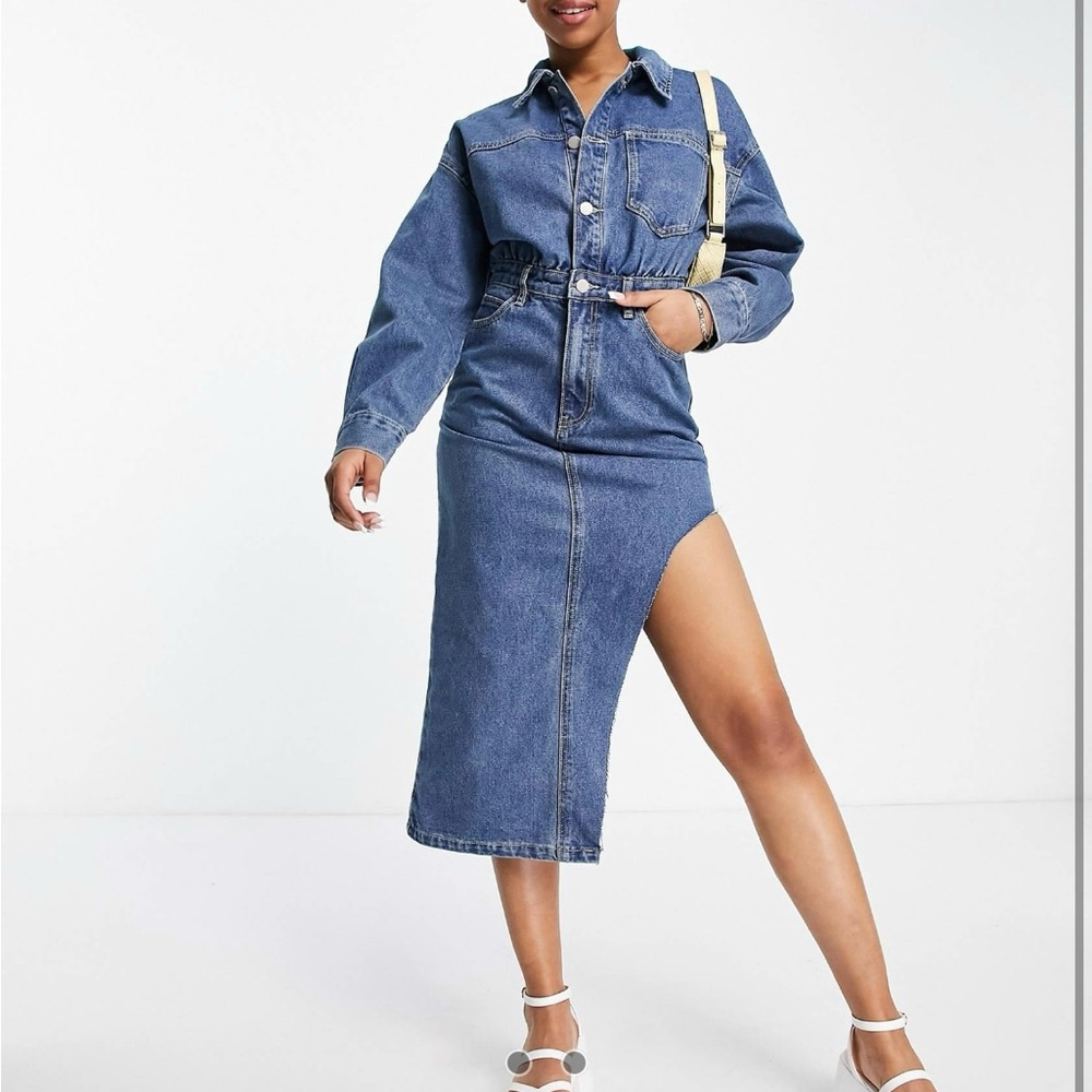 Stylish Denim Asymmetrical Dress